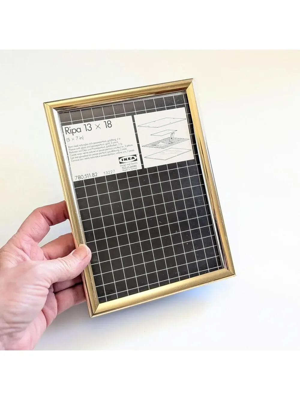 1990s Vintage IKEA Ripa Gold Frame - 5 x 7 Size